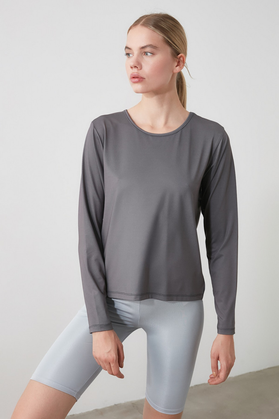 Trendyol Anthracite Anvelop Sports Blouse