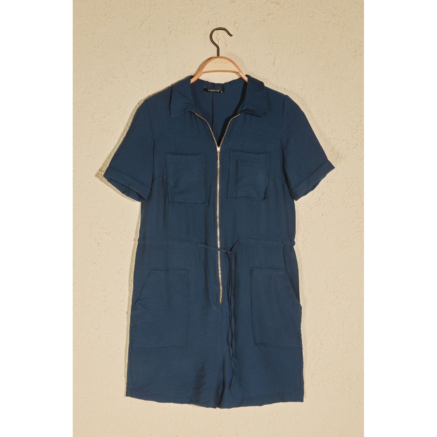 Trendyol Navy Fasting Detailed Zippered Jumpsuit