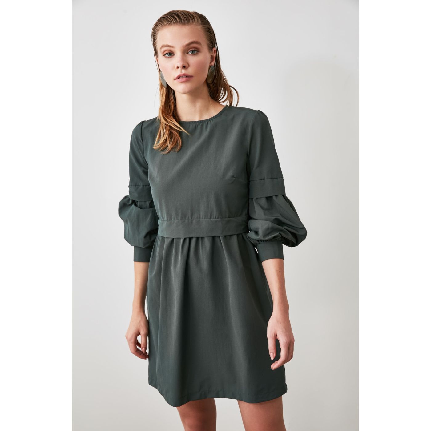 Trendyol Khaki Arm Detailed Dress