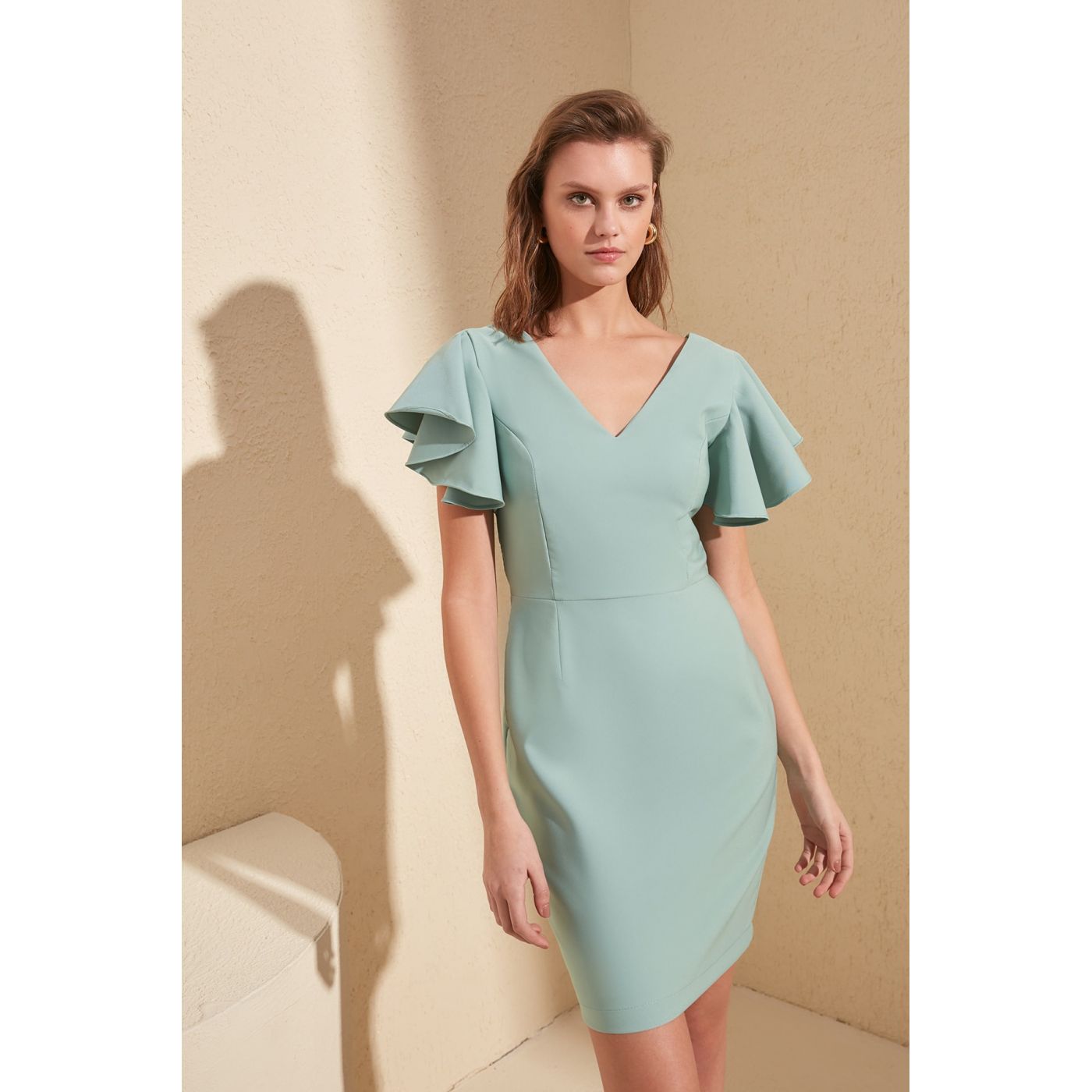 Trendyol Mint Arm Detailed Dress