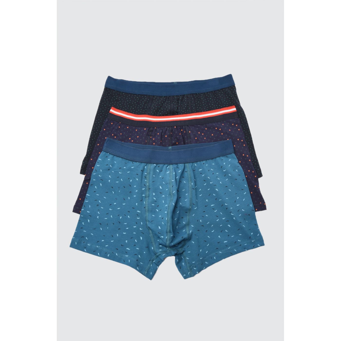 Trendyol Multicolor Men's PrintEd Regular 3 Pack Boxer