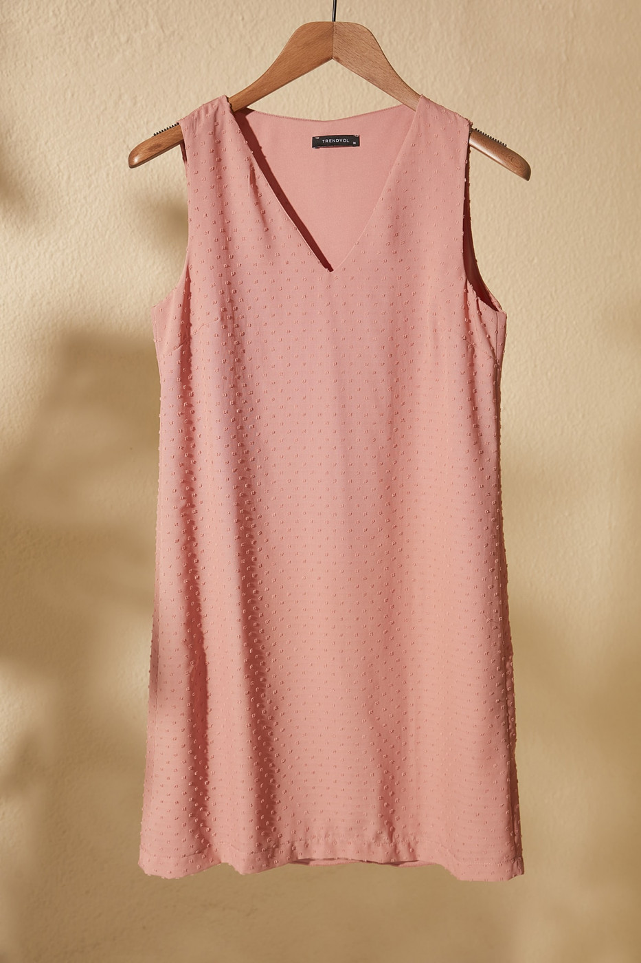 Trendyol Rose Dry Textured Fabric Dress