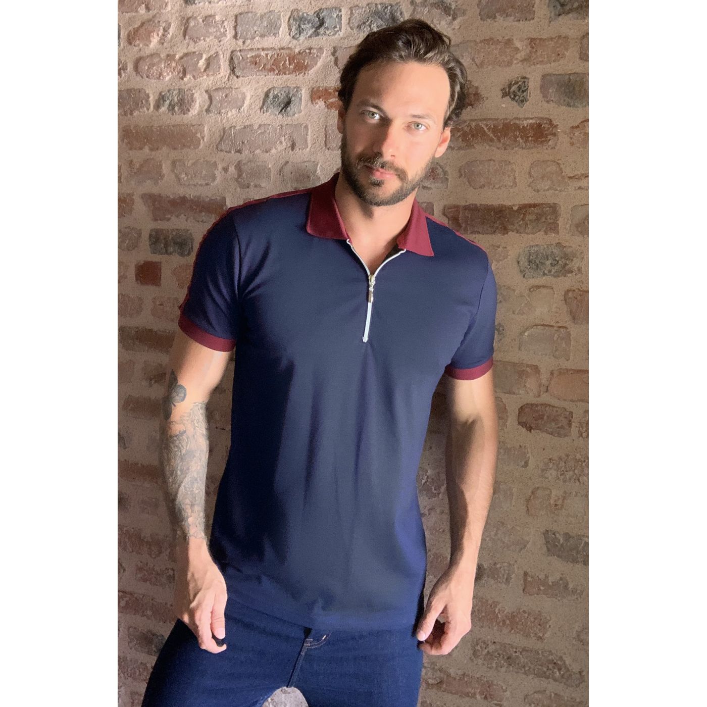 Trendyol Navy Men's Polo Collar T-shirt