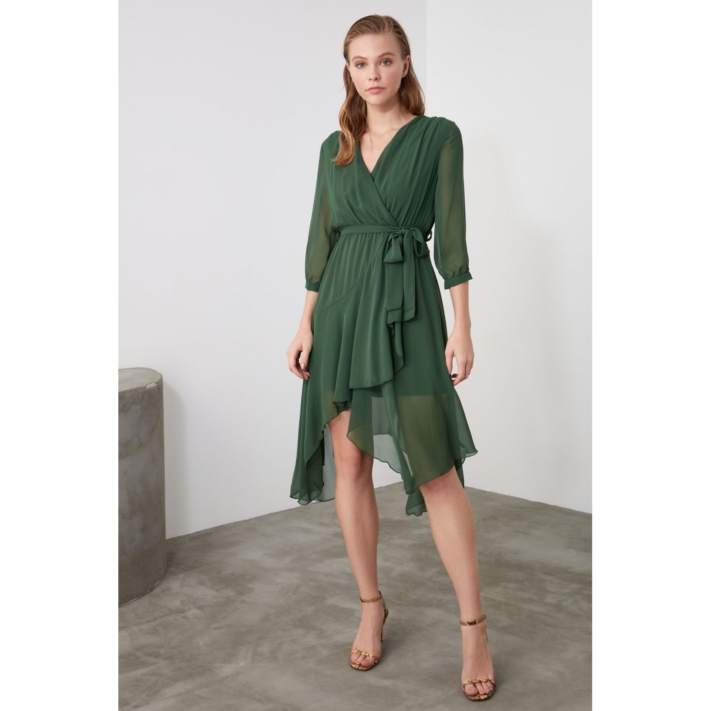 Trendyol Green Belt Dress