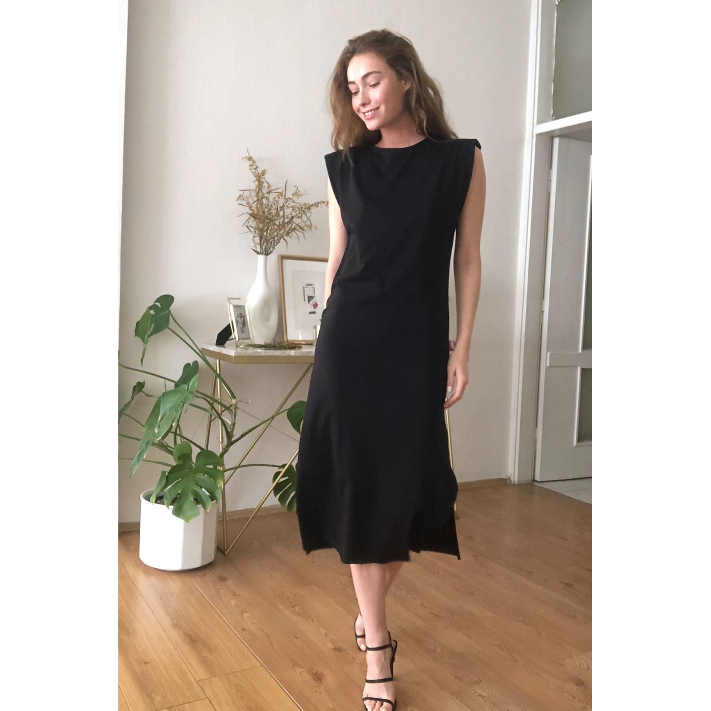 Trendyol Black Wattle Midi Knitting Dress