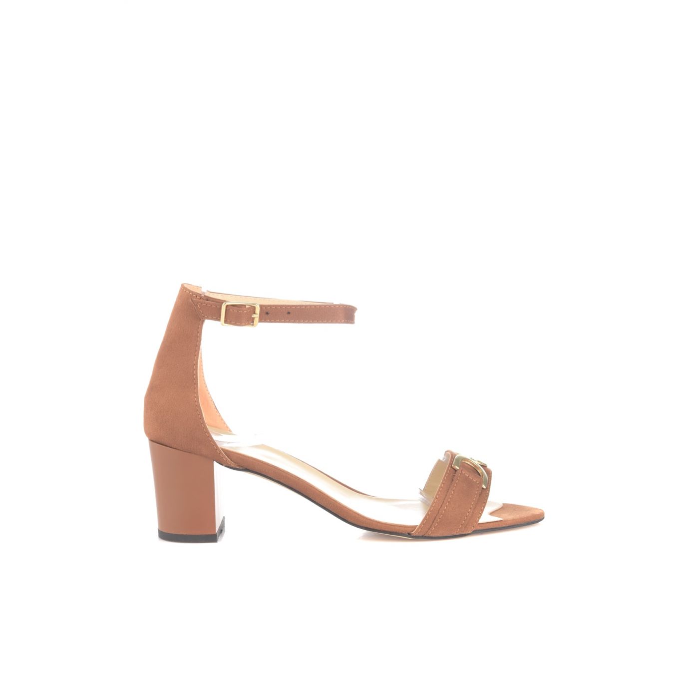 Trendyol Taba Buckle Detailed Suede Women's Classic Heels
