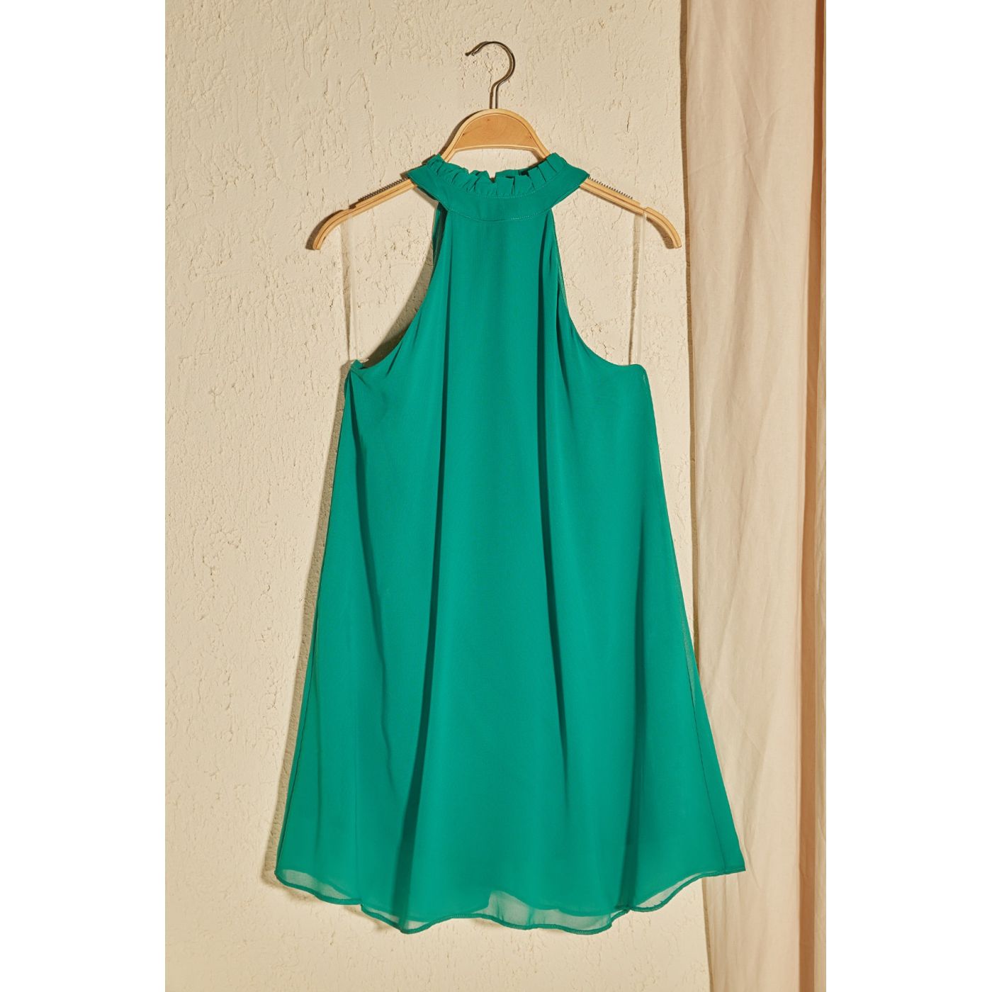 Trendyol Green Upright Collar Dress