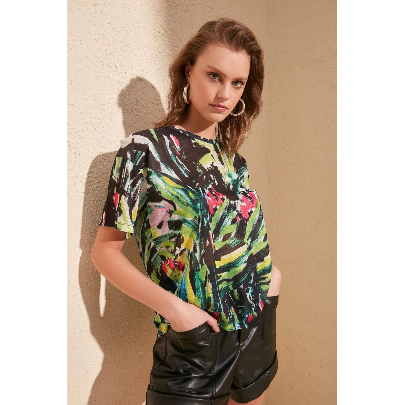 Trendyol Multi-Color Printed Knitted Blouse