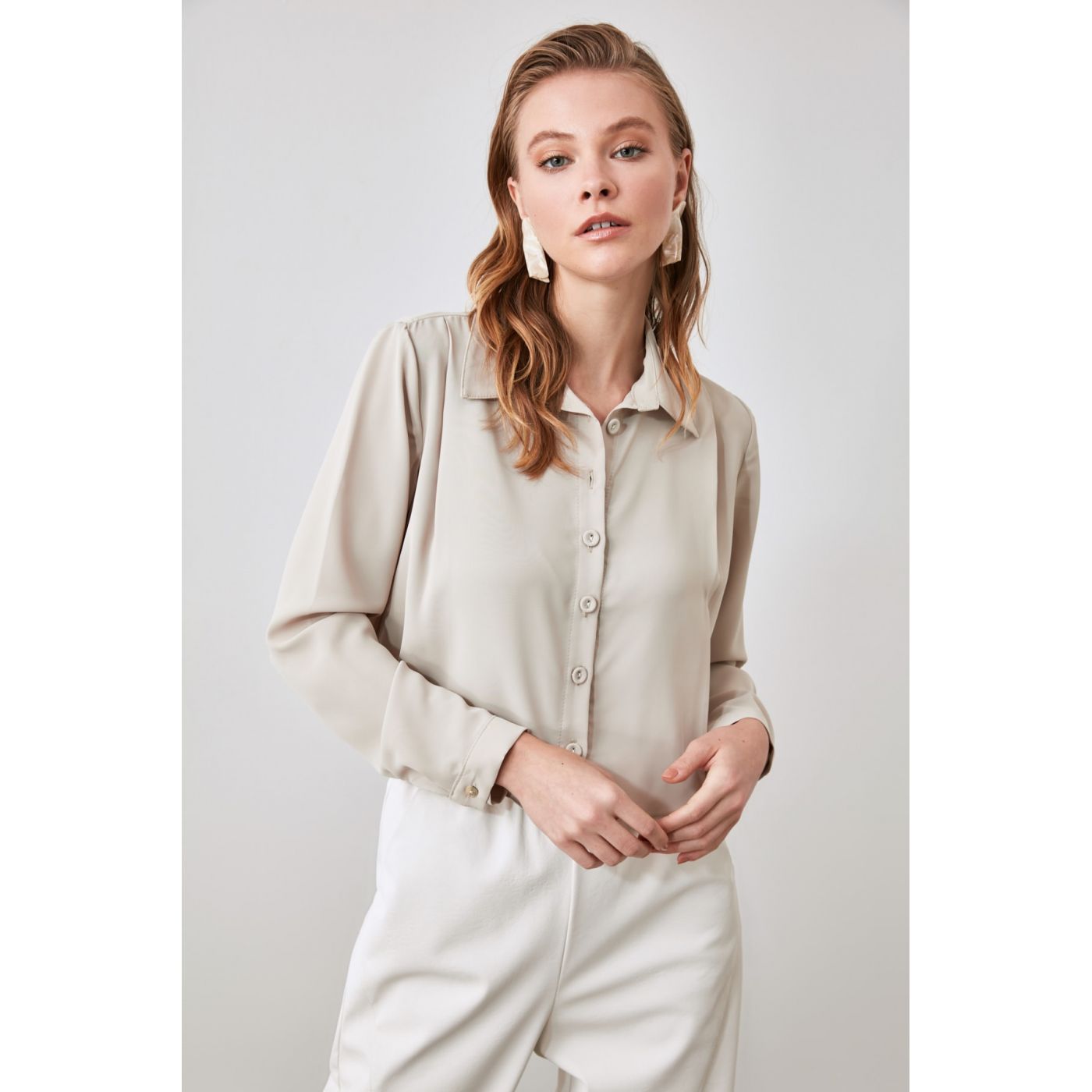 Trendyol Stone Basic Shirt