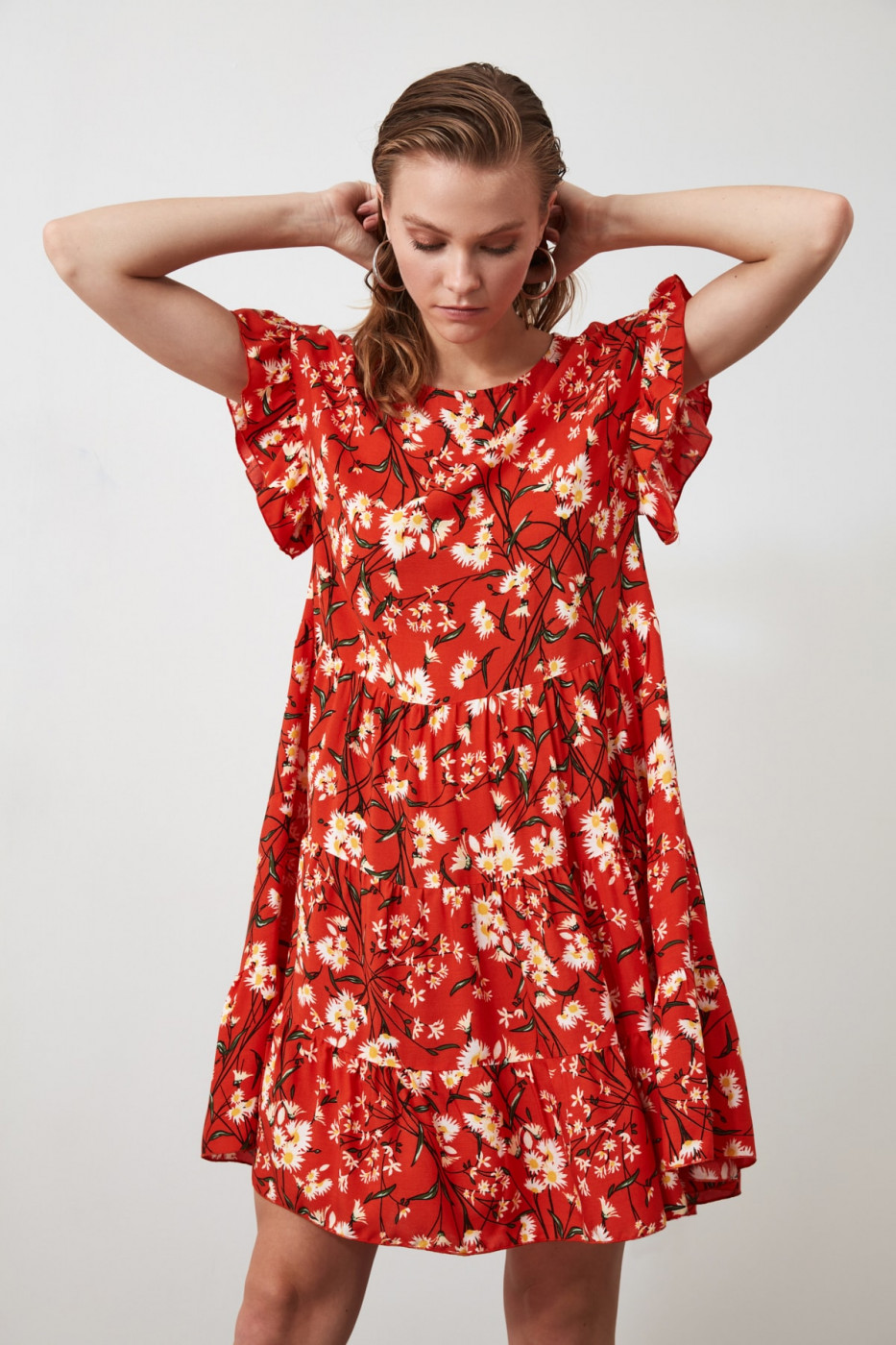 Trendyol Multi-Color Wide Cut Patterned Dress