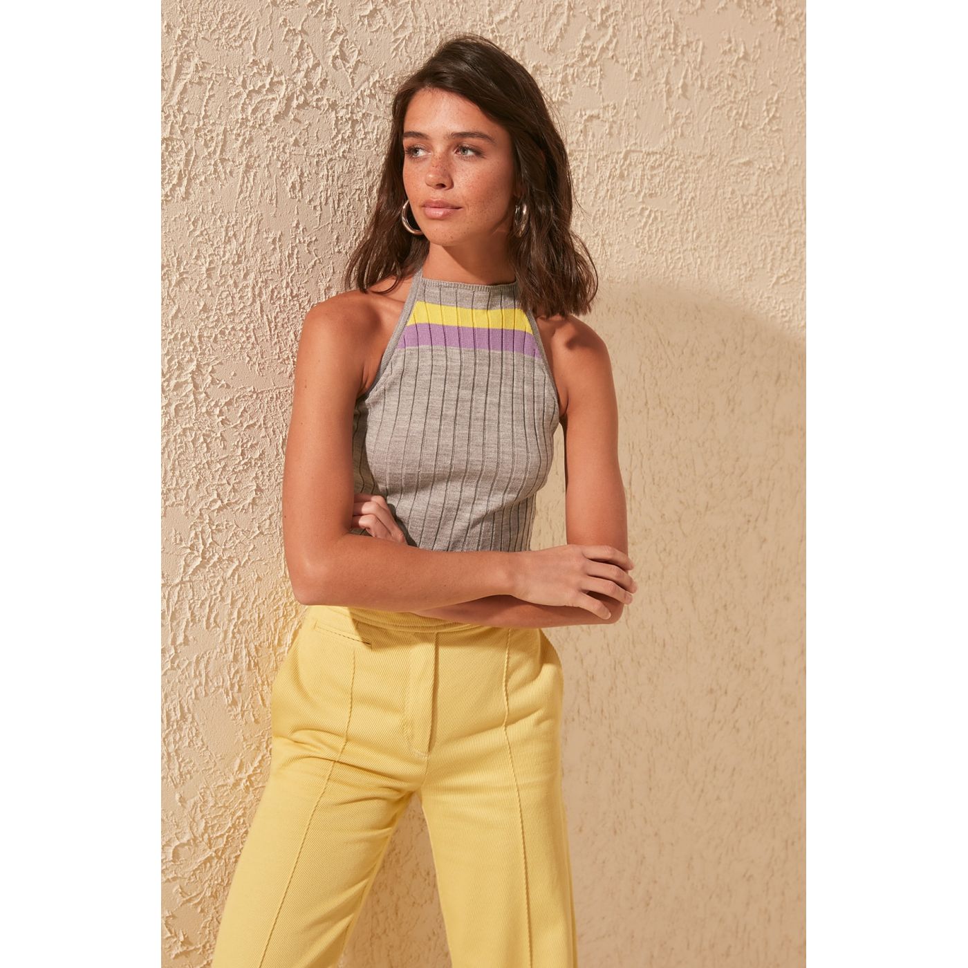 Trendyol Gray StrapK Blouse
