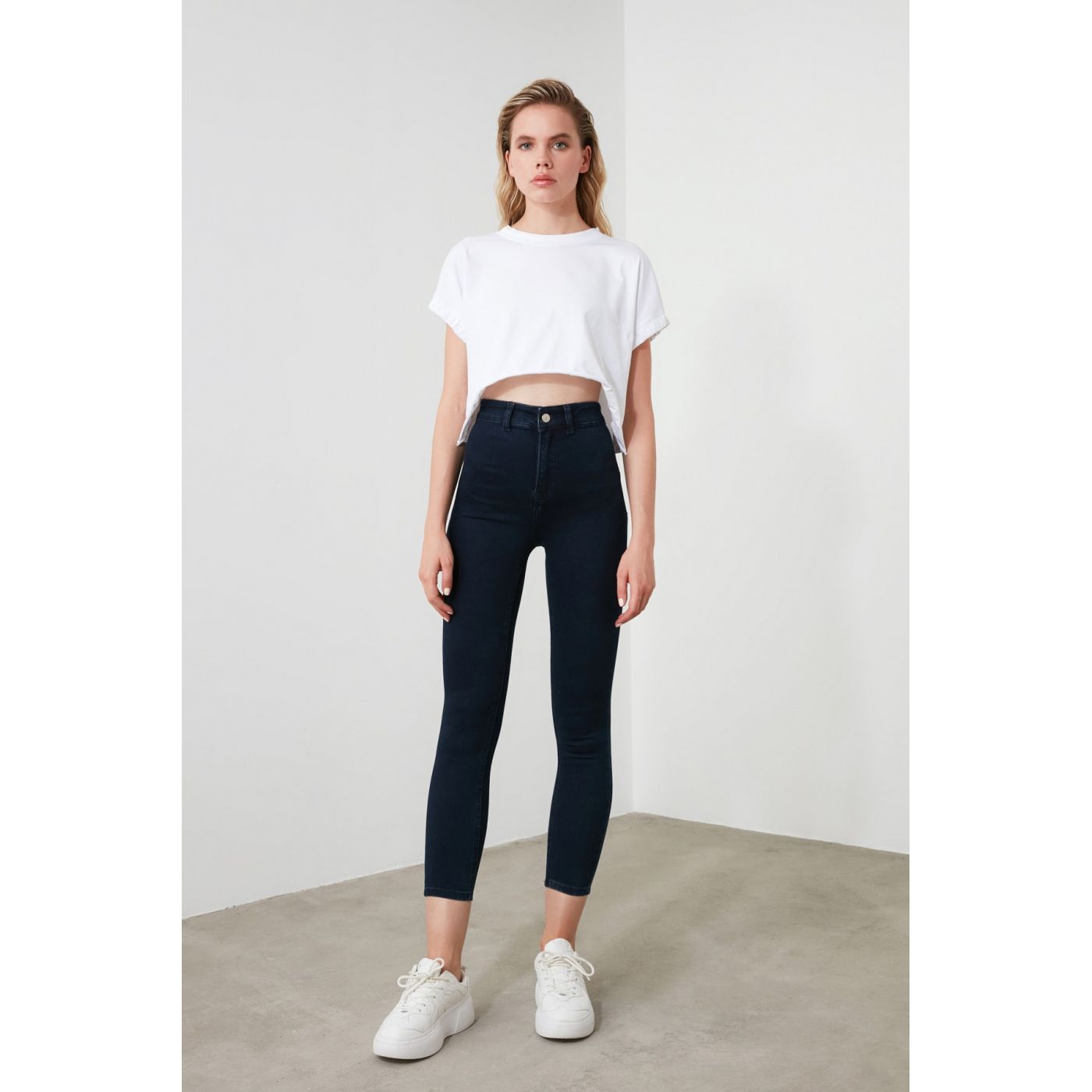 Trendyol Midnight Blue High Waist Jegging Jeans