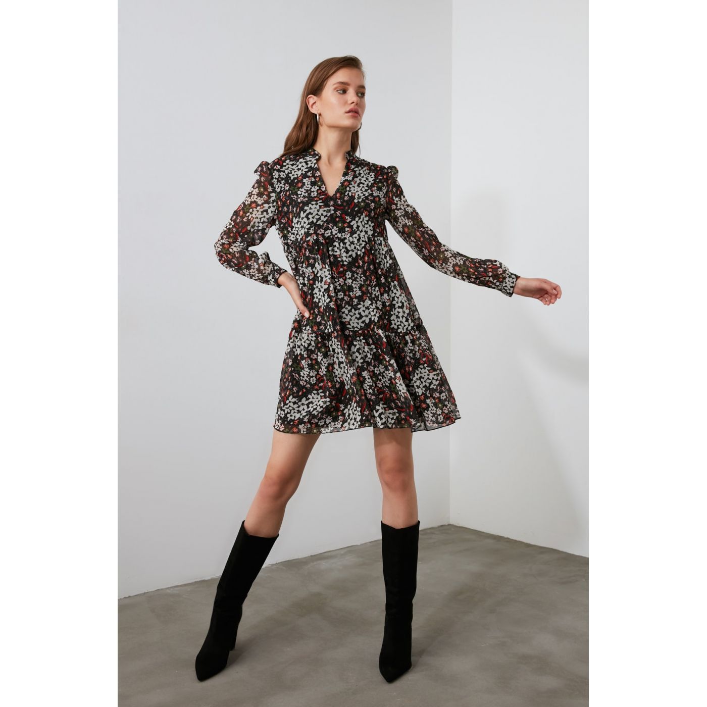 Trendyol Multicolor Floral Patterned Dress