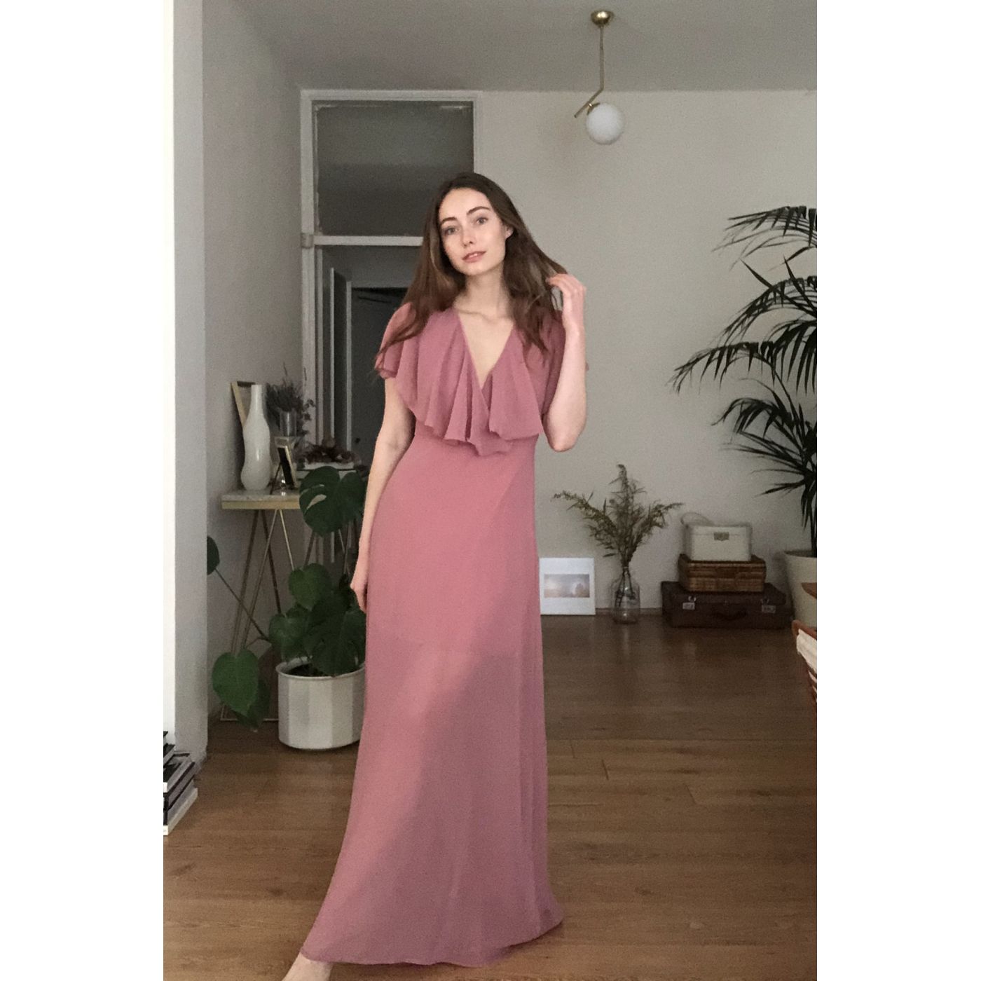 Trendyol Rose Dry Frill dress