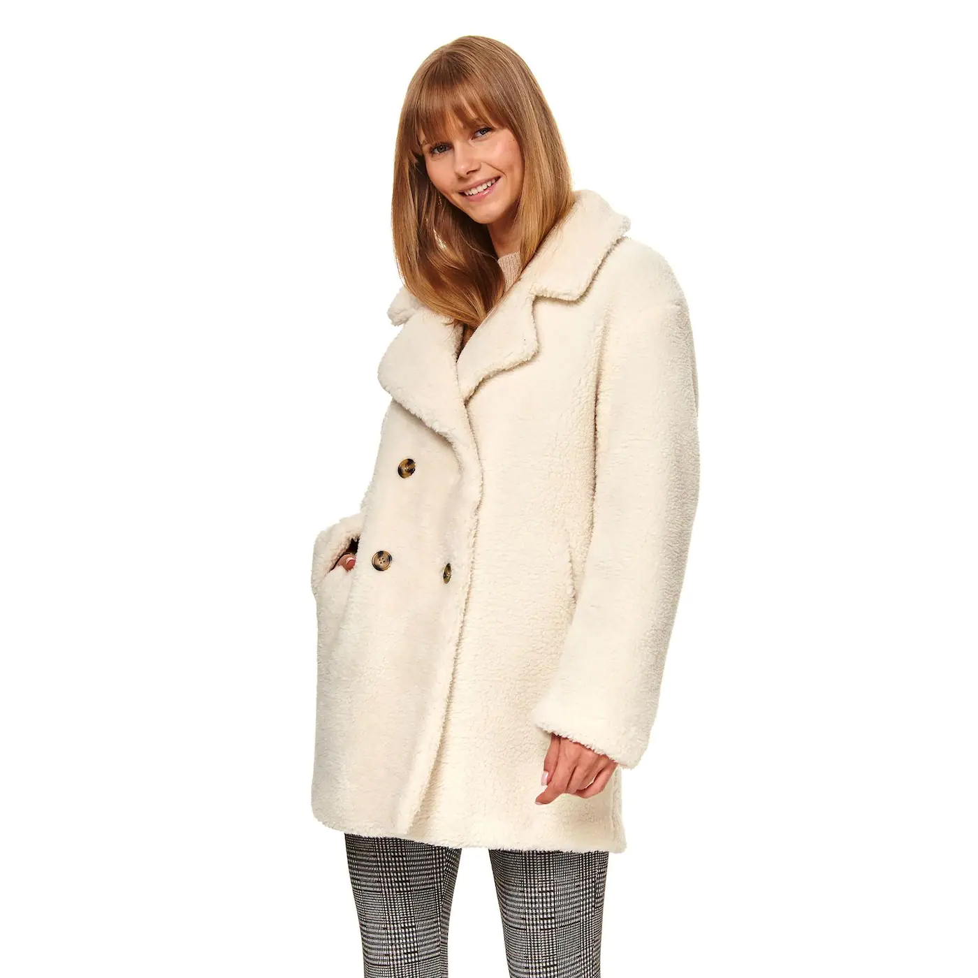 Naiste mantel Top Secret Fur detailed
