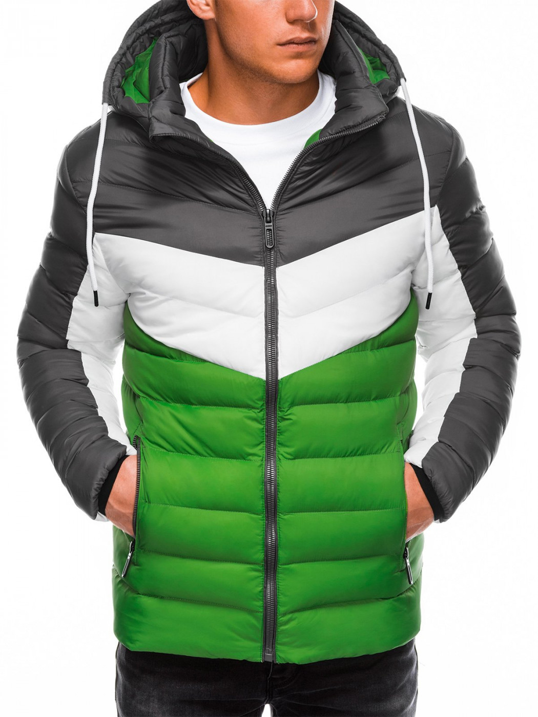 Ombre Clothing Men's winter quilted jacket C418