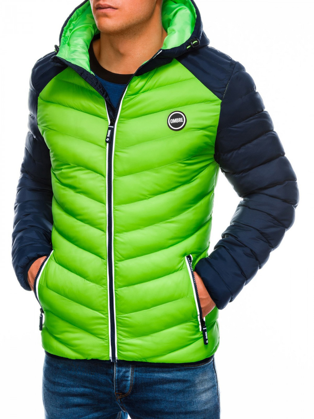 Ombre Clothing Men's mid-season quilted jacket C354