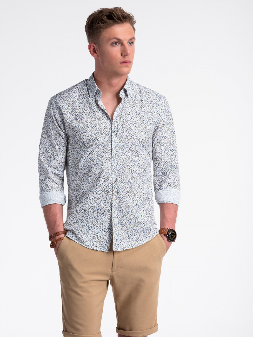Ombre Clothing Men's shirt with long sleeves K475