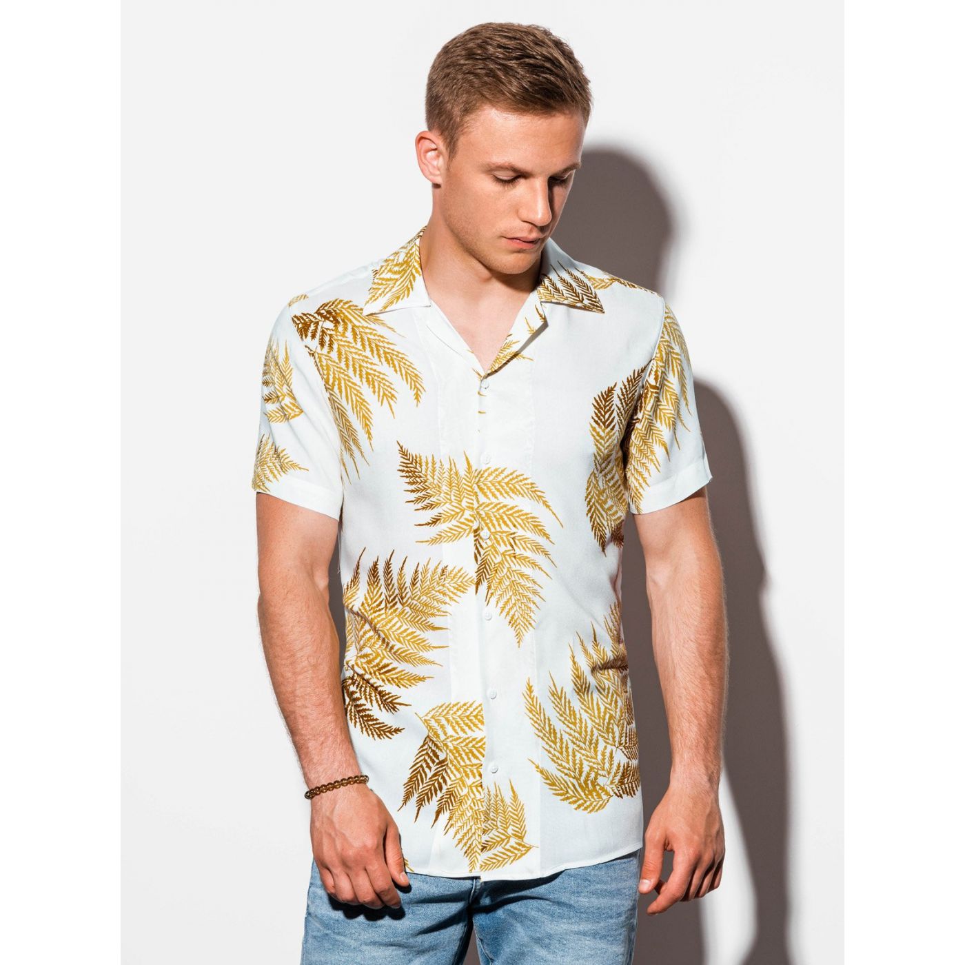 Ombre Clothing Men's shirt with short sleeves K558