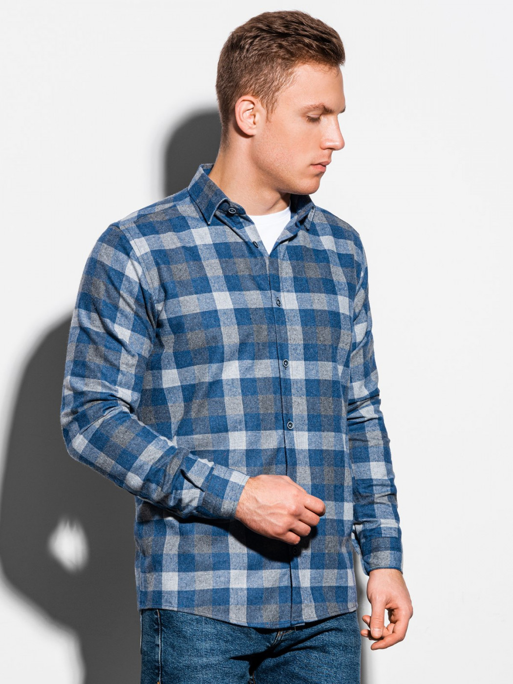 Ombre Clothing Men's shirt with long sleeves K565