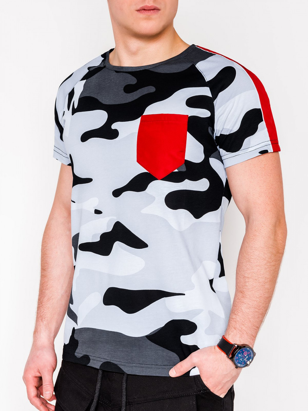 Ombre Clothing Men's camo printed t-shirt S948