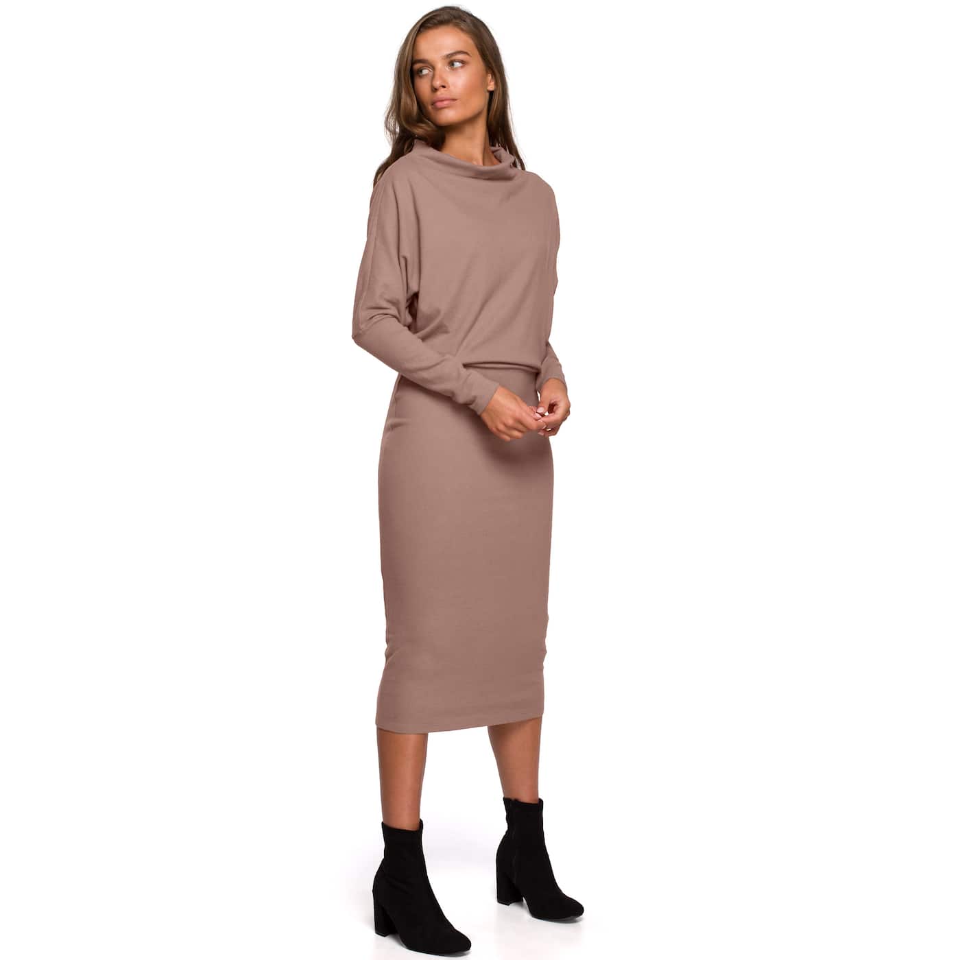 Stylove Woman's Dress S251 Cappuccino