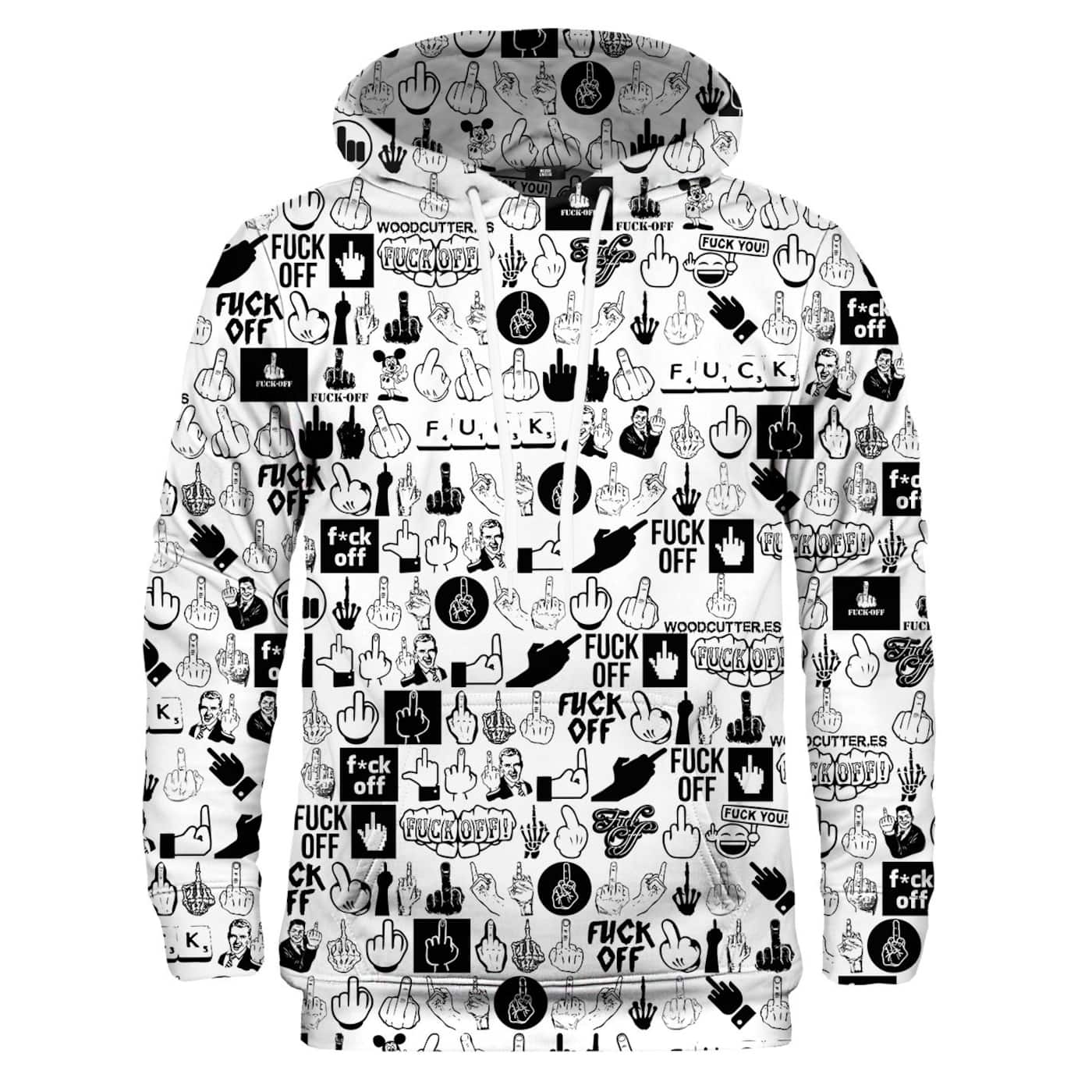 Mr. GUGU & Miss GO Unisex's Hoodie Kangaroo H-K1549