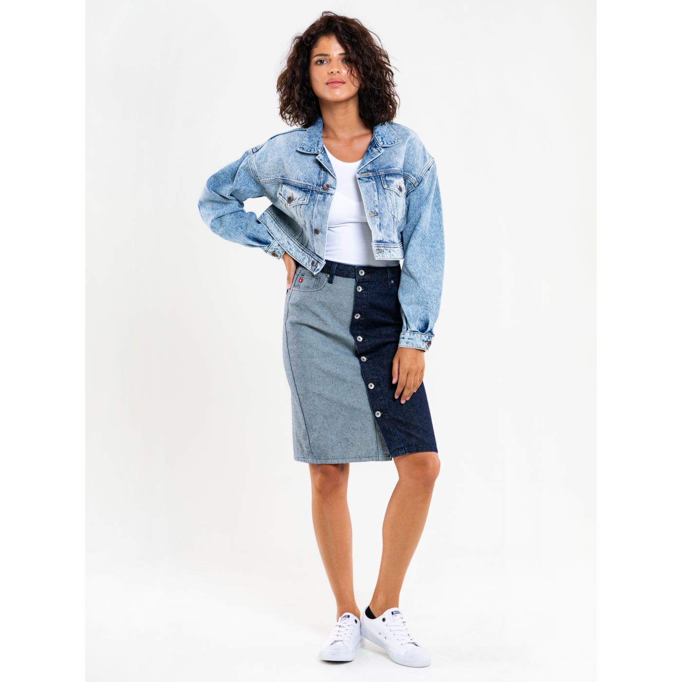 Big Star Woman's Jacket 130177 Light Jeans-107