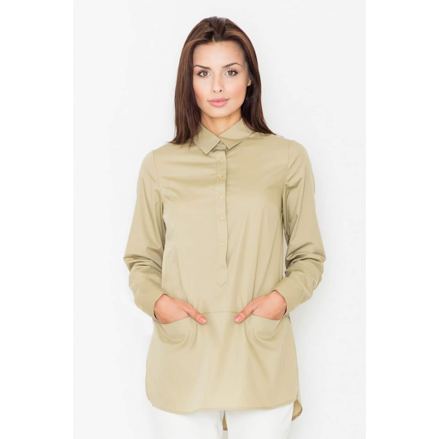 Figl Woman's Shirt M493 Olive