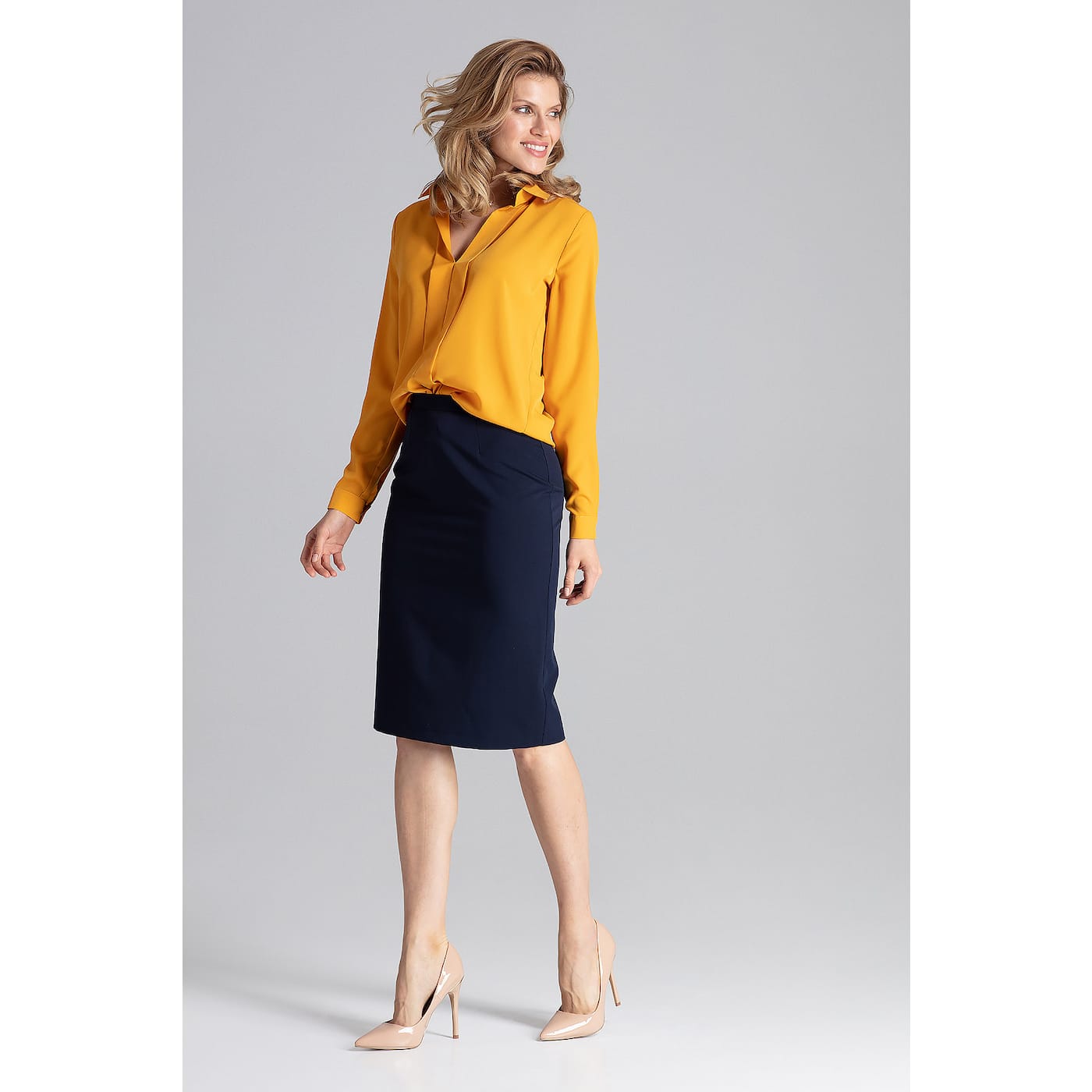 Figl Woman's Shirt M621 Mustard