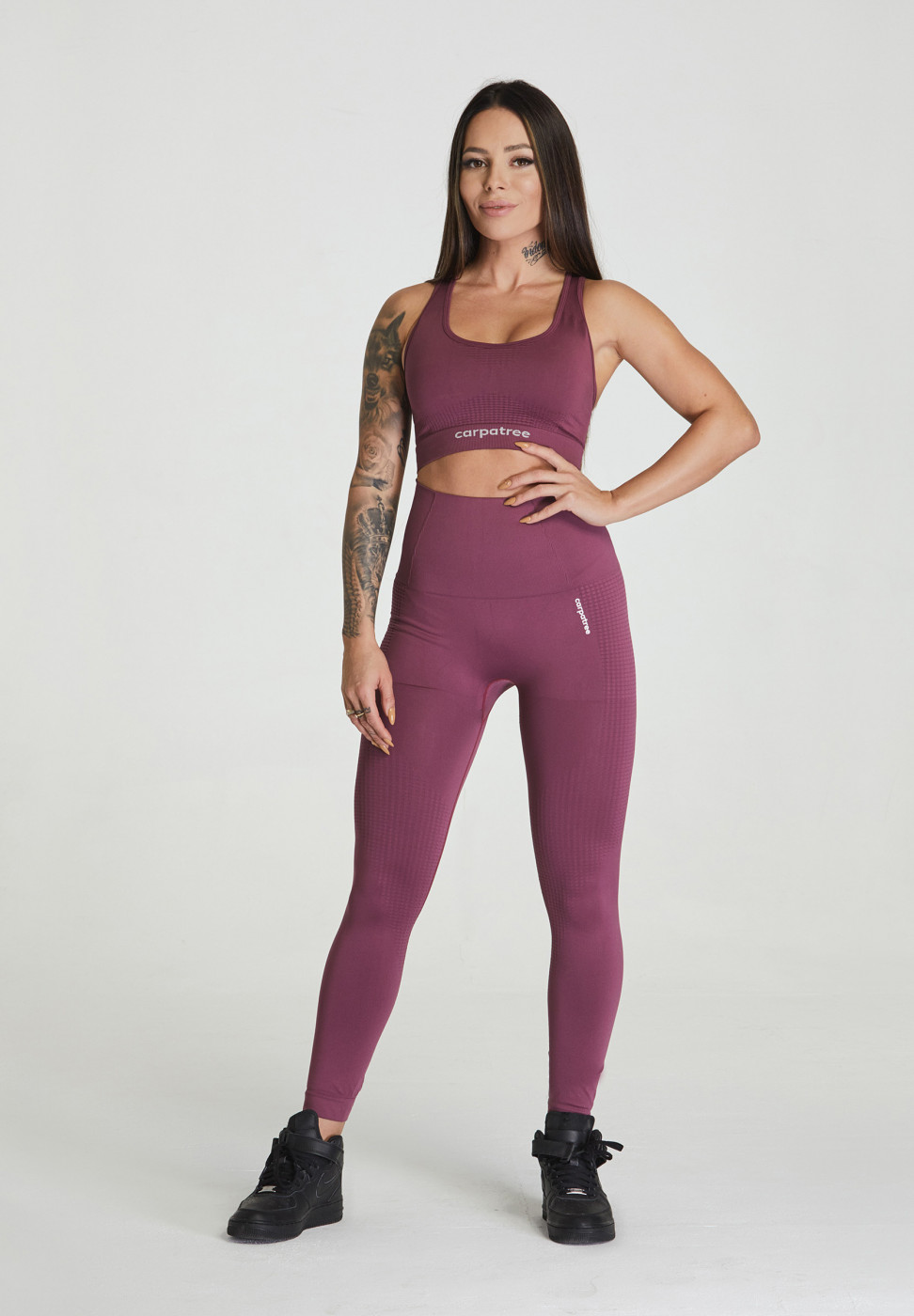 Carpatree Woman's Seamless Bra Essential Burgundy