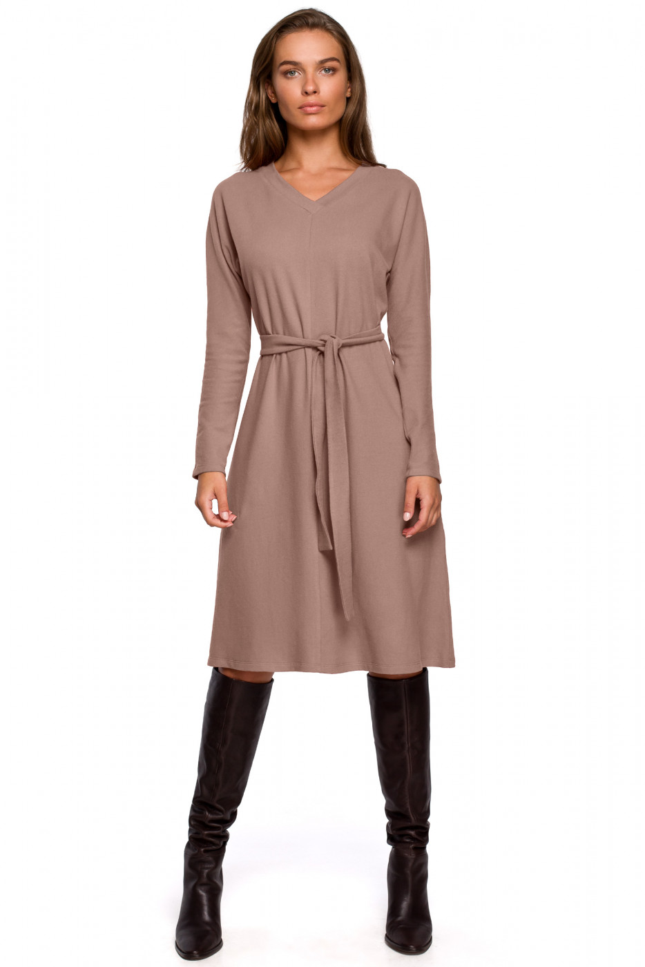 Stylove Woman's Dress S250 Cappuccino
