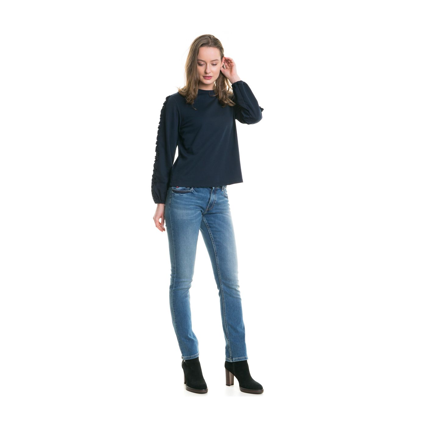 Big Star Woman's Sweatshirt 158751 Navy Blue-477