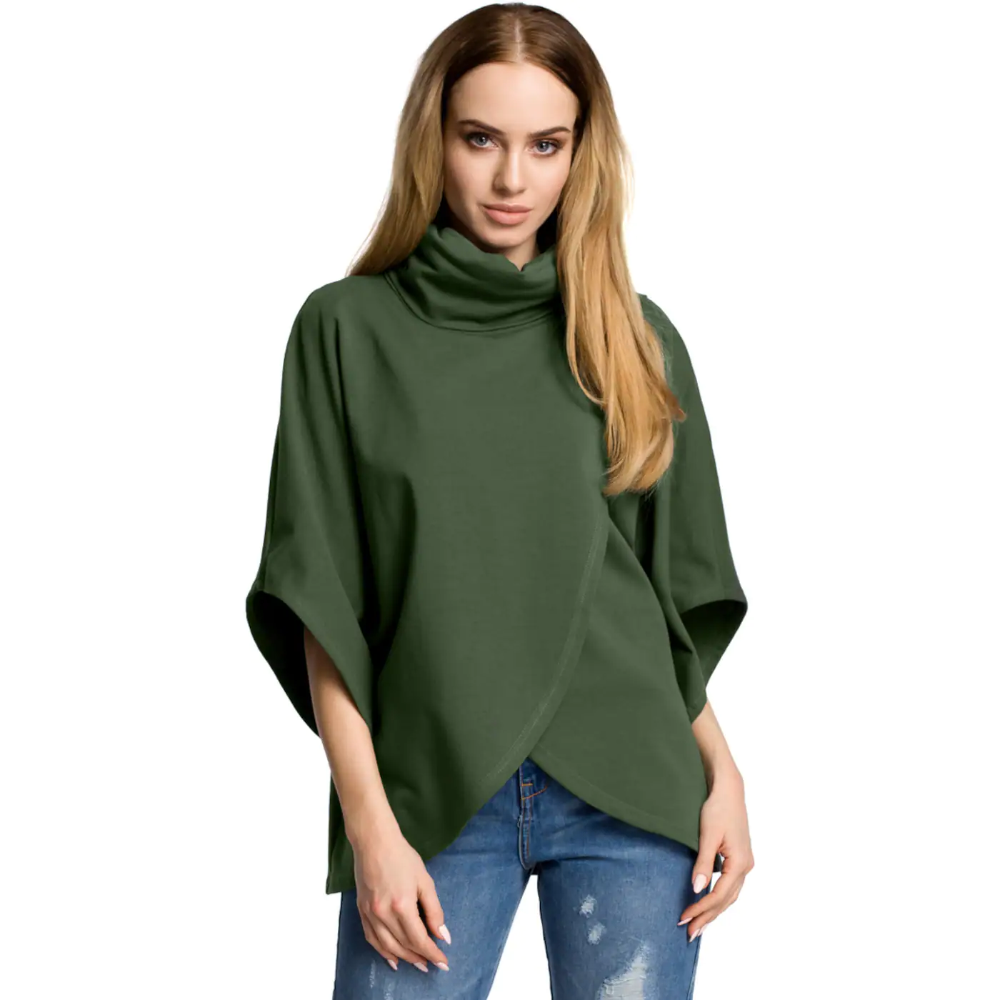 Made Of Emotion Woman's Sweatshirt M372 Military