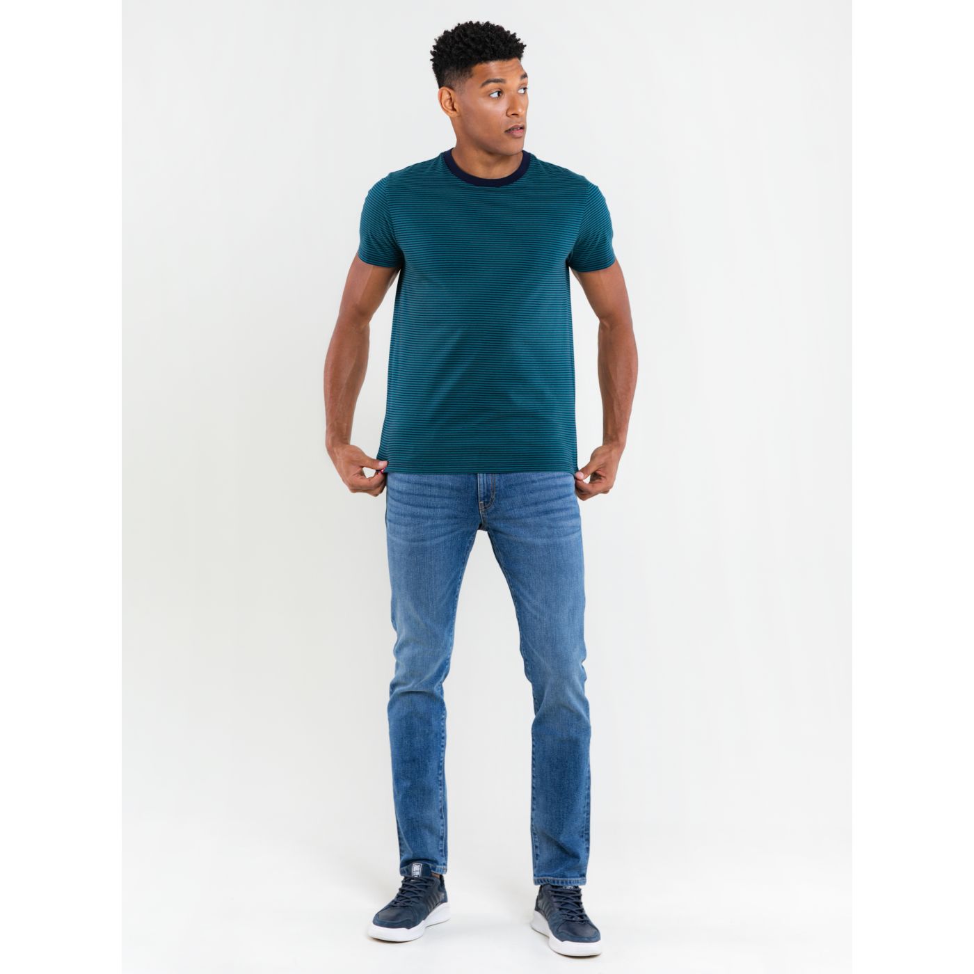 Big Star Man's Shortsleeve T-shirt 158890 Turquoise-302