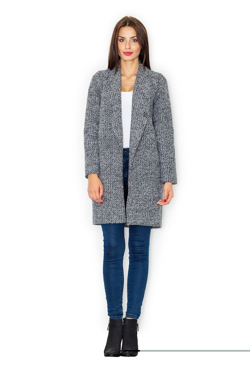 Figl Woman's Coat M531 Dark  Melange