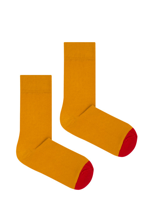Kabak Unisex's Socks Organic Toe Mustard