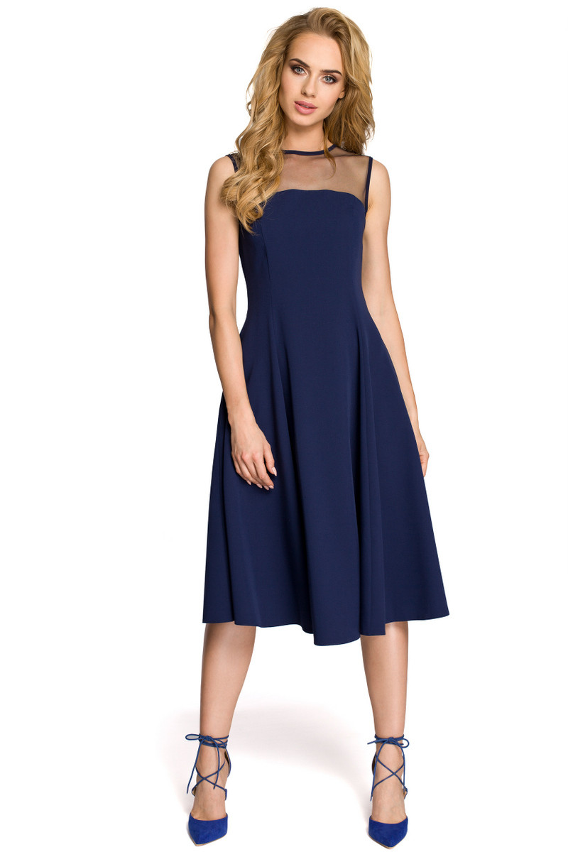 Made Of Emotion Woman's Dress M271 Navy Blue