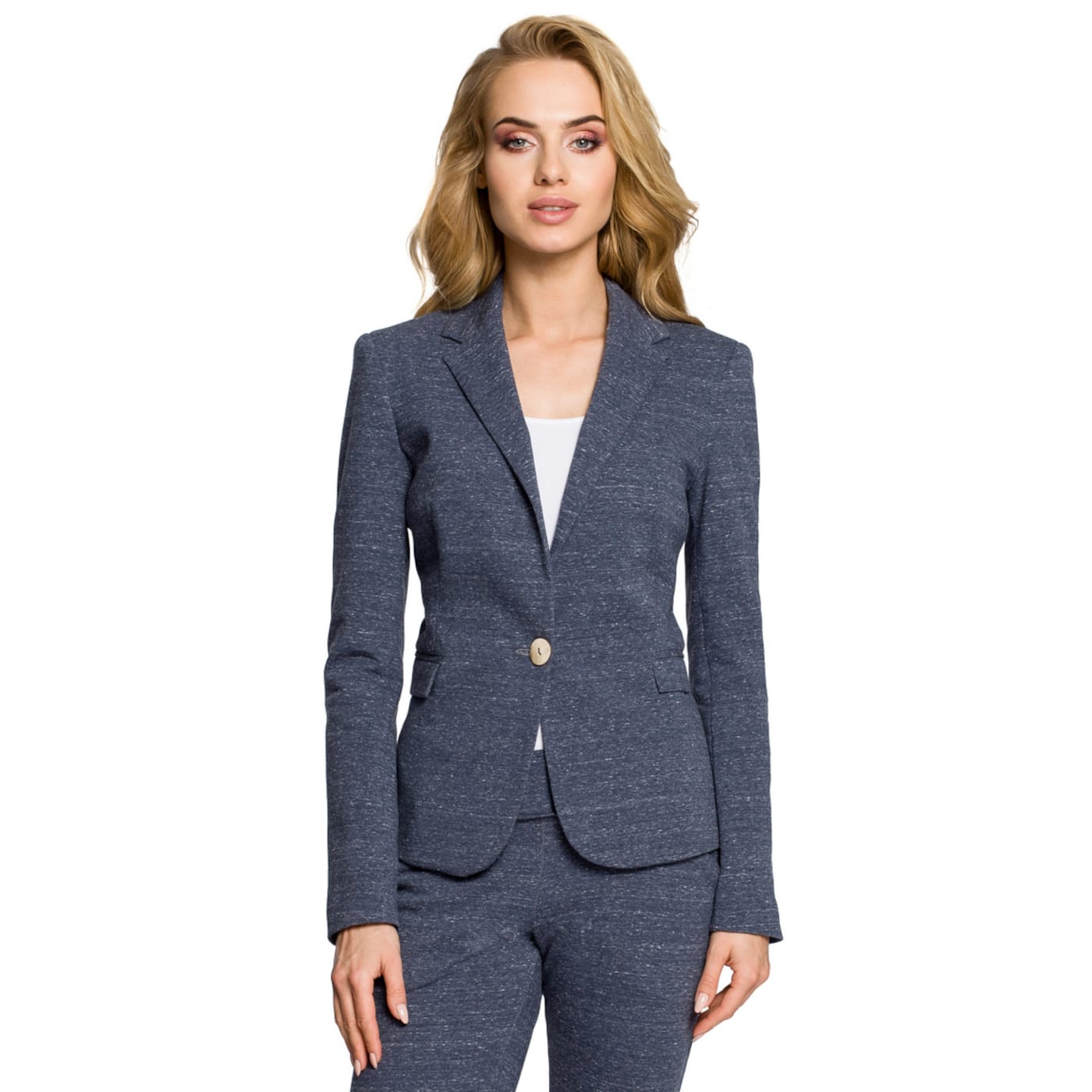 Made Of Emotion Woman's Jacket M197 Navy Blue