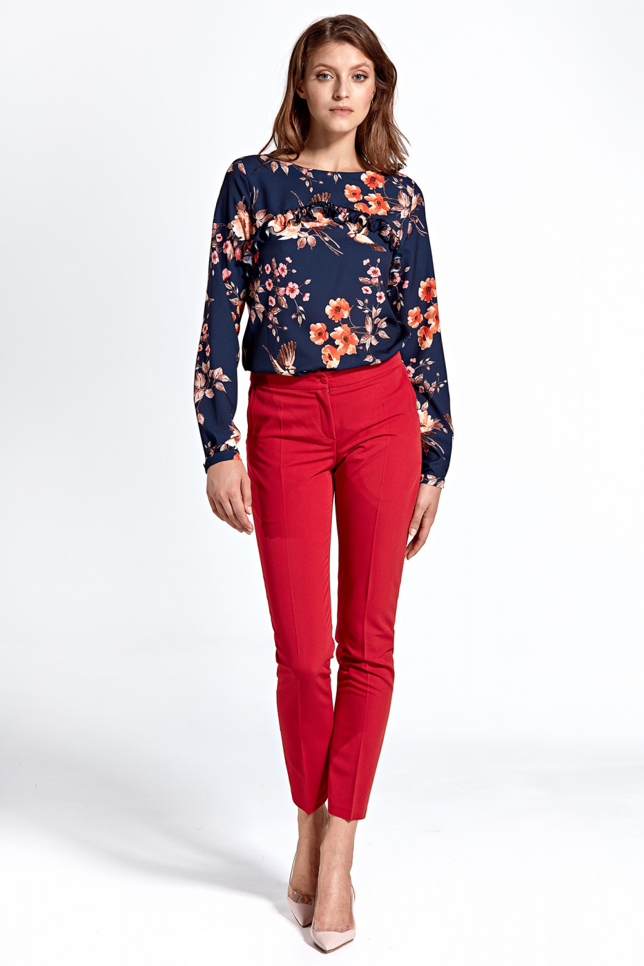 Colett Woman's Blouse Cb19 Pattern Navy Blue