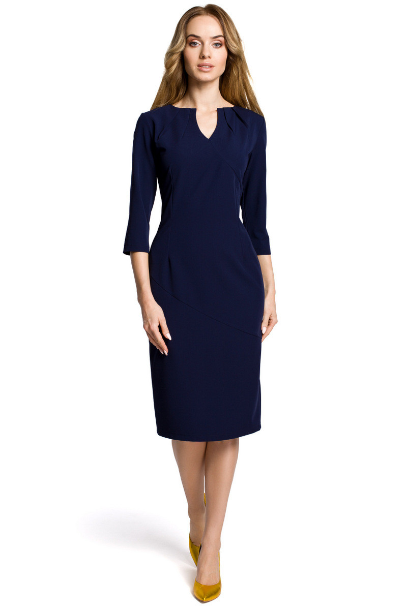 Made Of Emotion Woman's Dress M366 Navy Blue