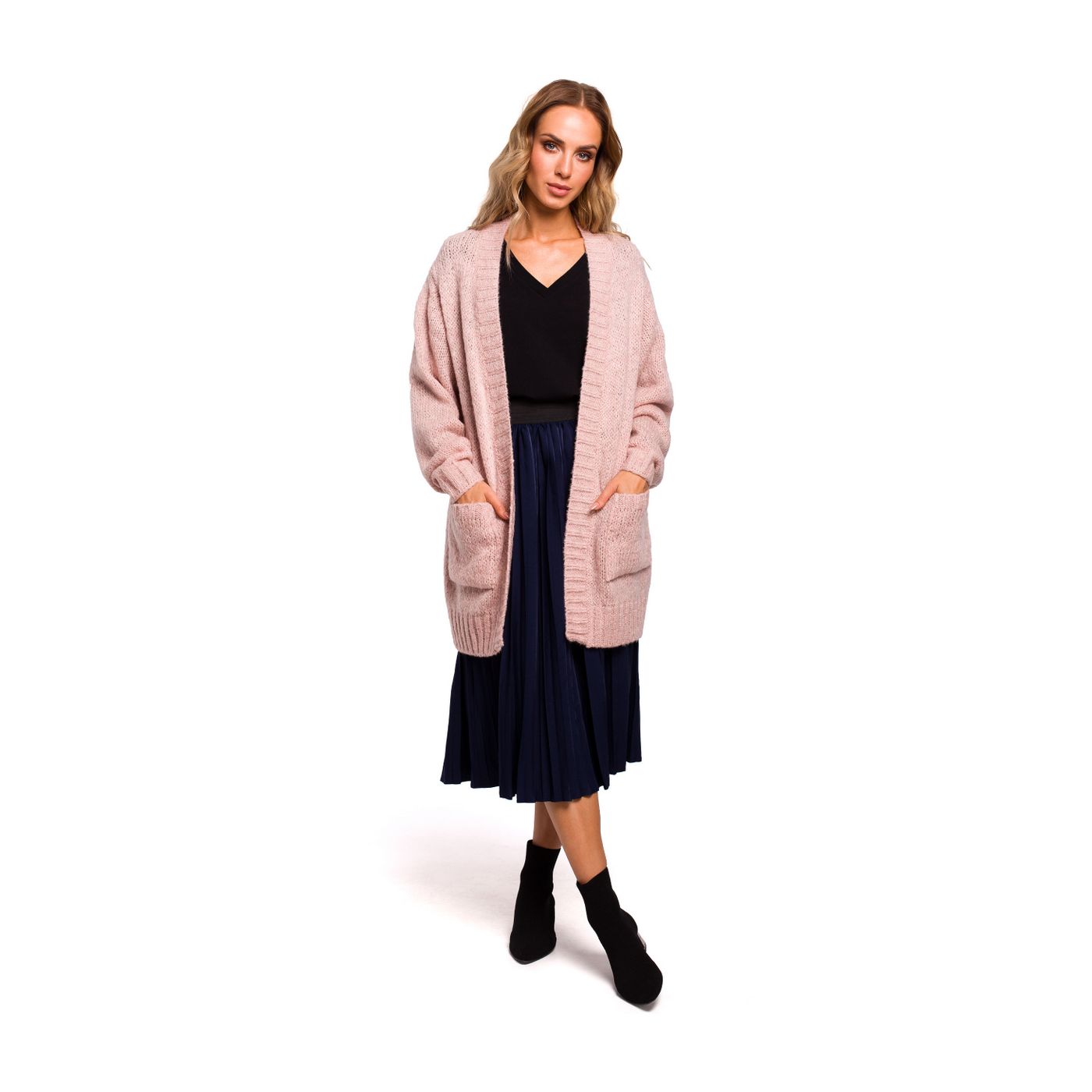 Made Of Emotion Woman's Cardigan M467 Powder