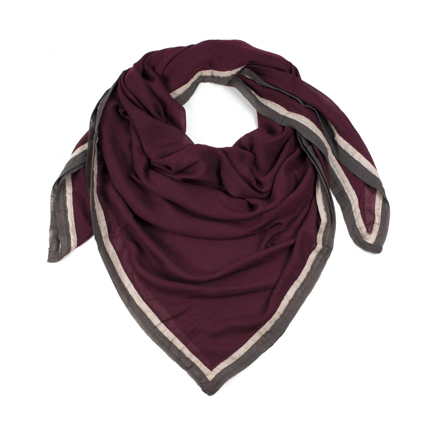 Art Of Polo Woman's Shawl Sz17383 Burgundy
