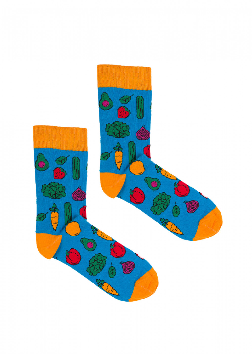 Kabak Unisex's Socks Patterned Fruits And Vege