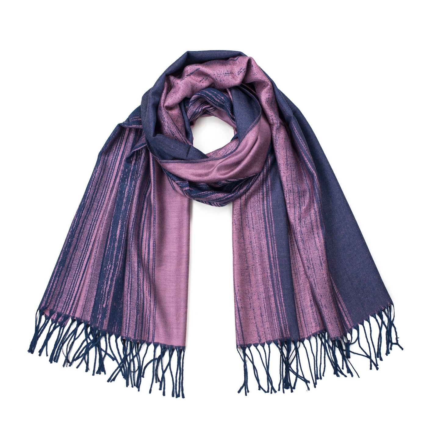 Art Of Polo Woman's Scarf sz19515 Navy Blue/Pink