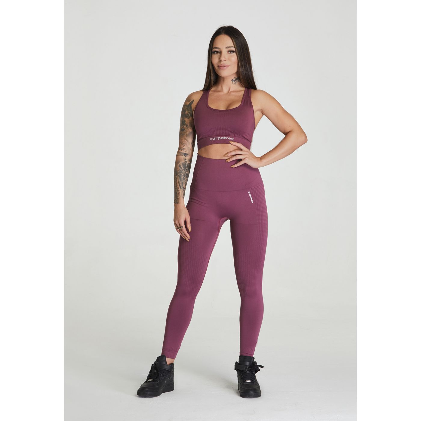 Carpatree Woman's Seamless Leggings Model One Burgundy