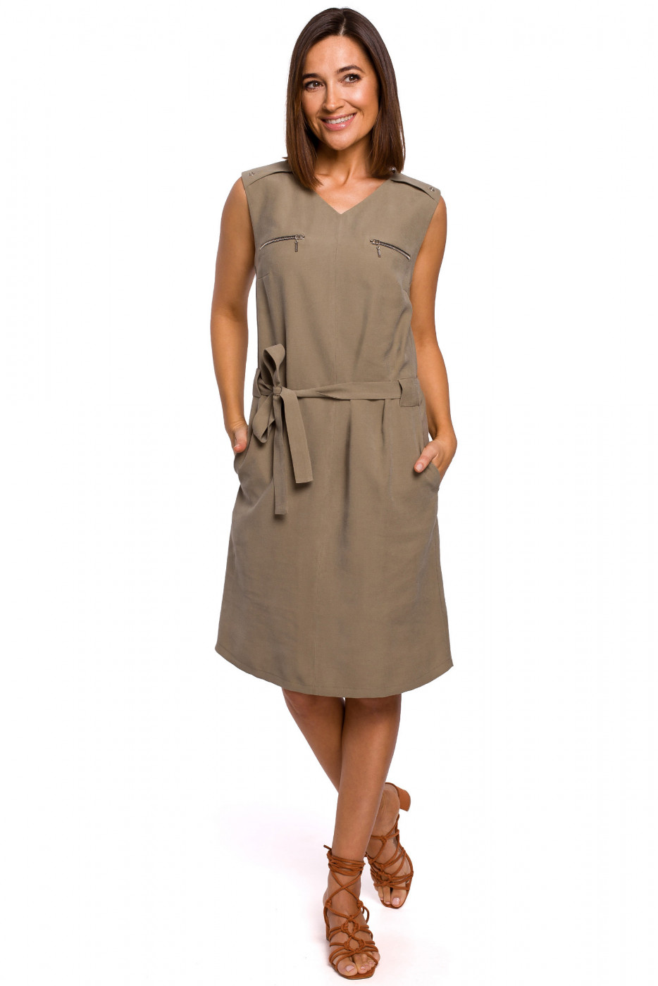 Stylove Woman's Dress S210 Khaki