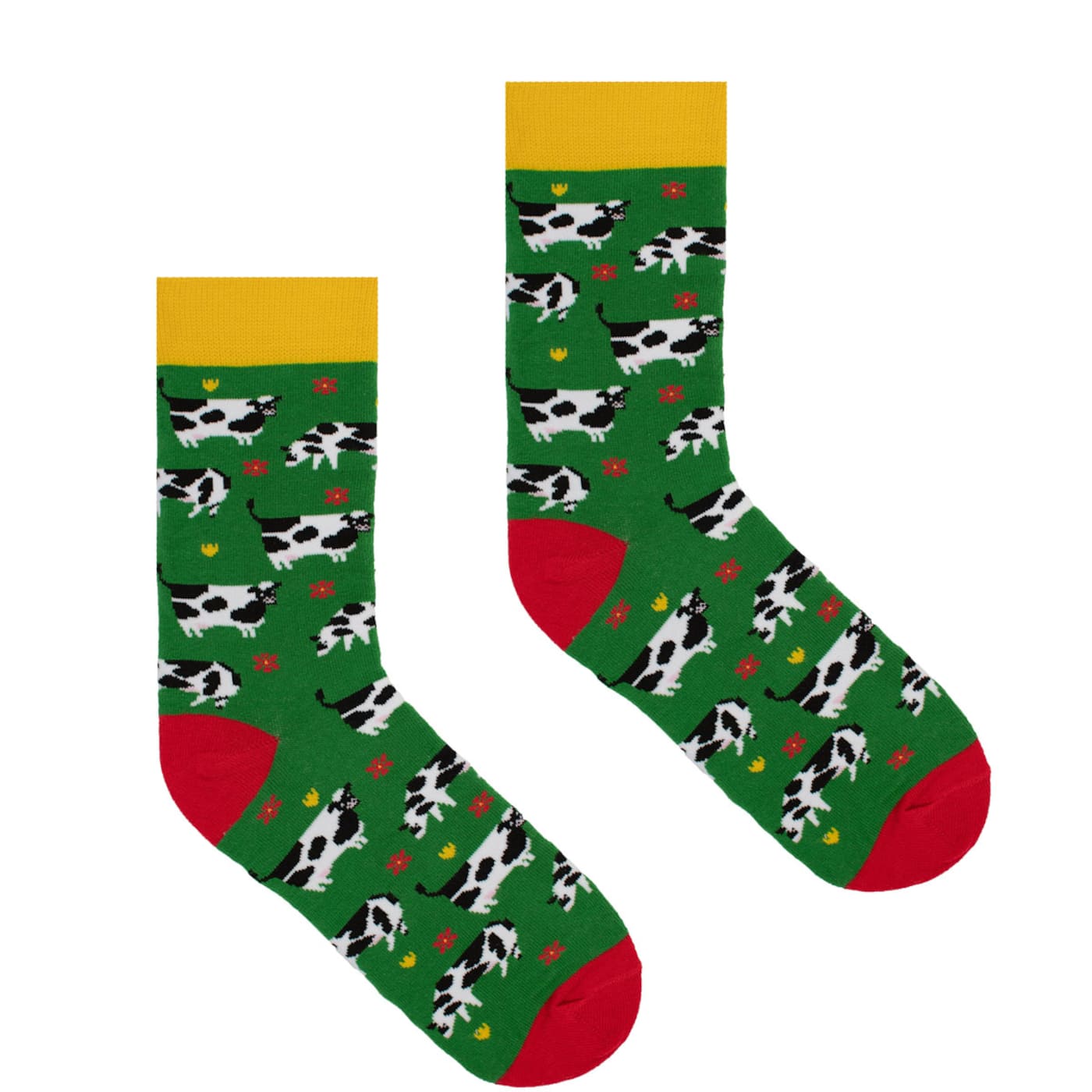 Kabak Unisex's Socks Patterned Cows
