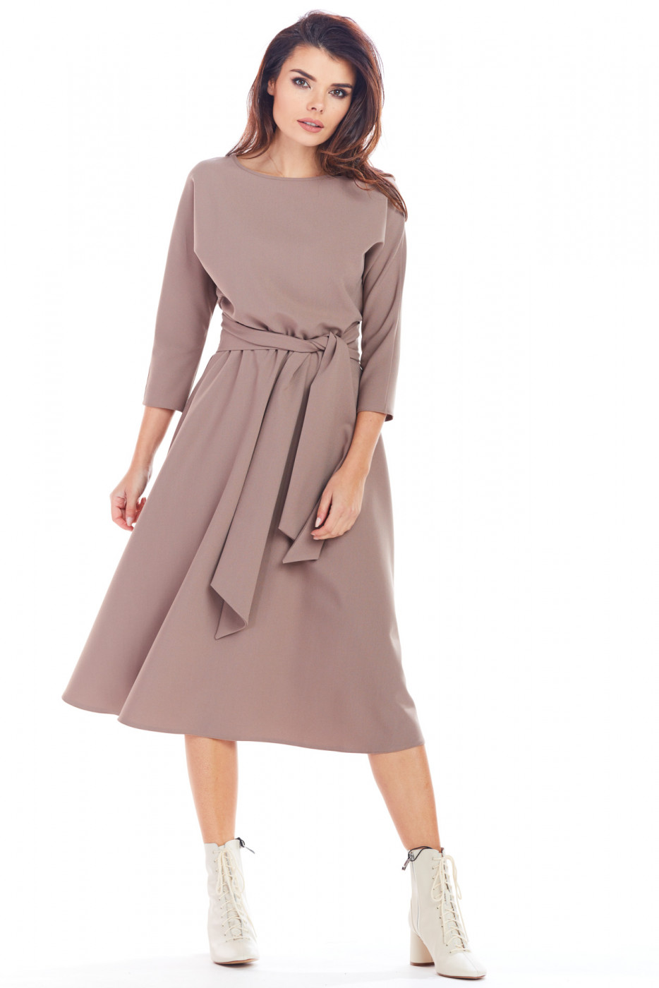 Awama Woman's Dress A343 Cappuccino