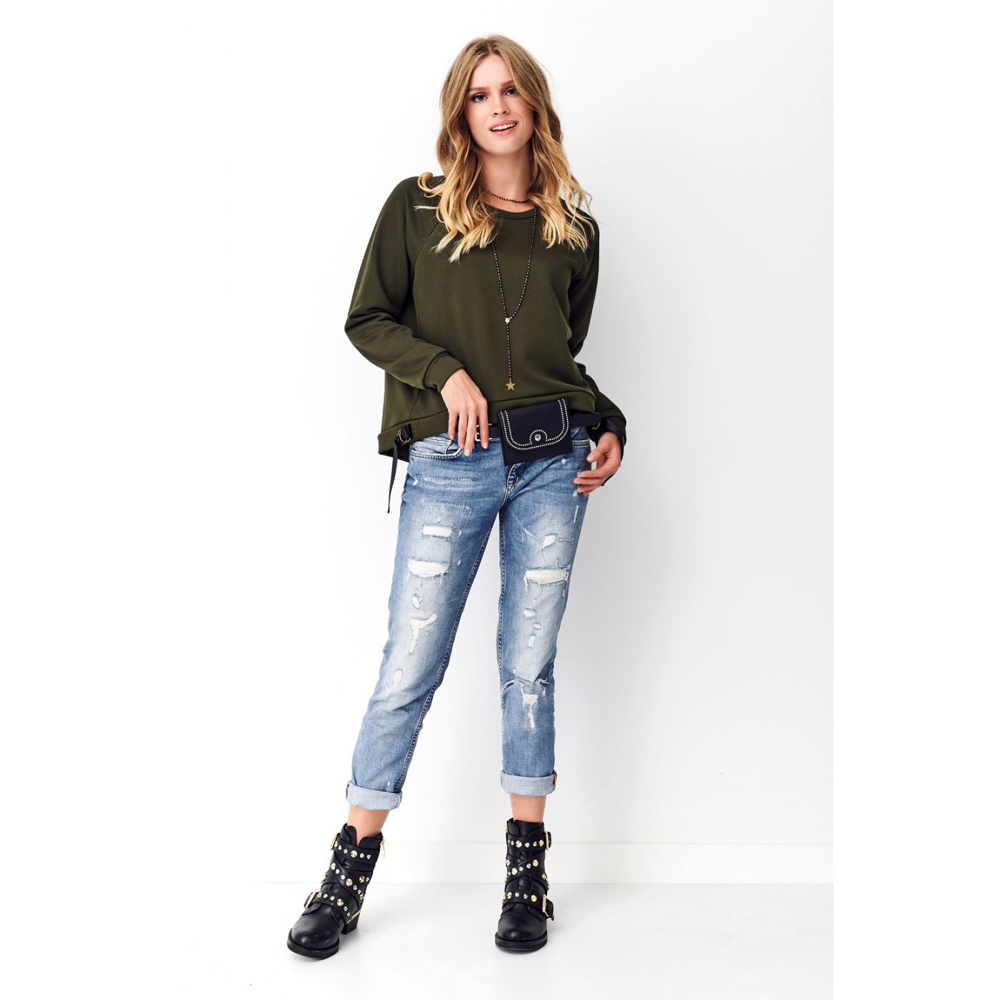 Numinou Woman's Blouse Nu_Nu247 Khaki